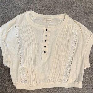 We the Free size small Women's Cream Button-Down Top
